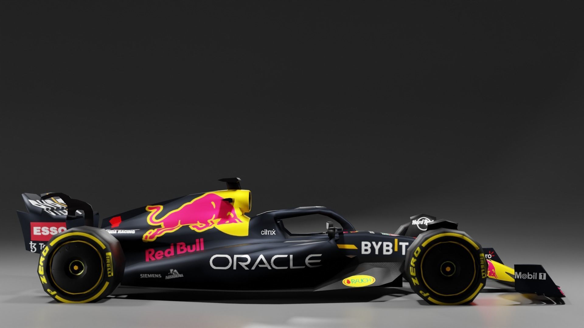 Formula 1 Red Bull Max Verstappen Low Poly and High Poly RB18 Low-poly 3D model_8