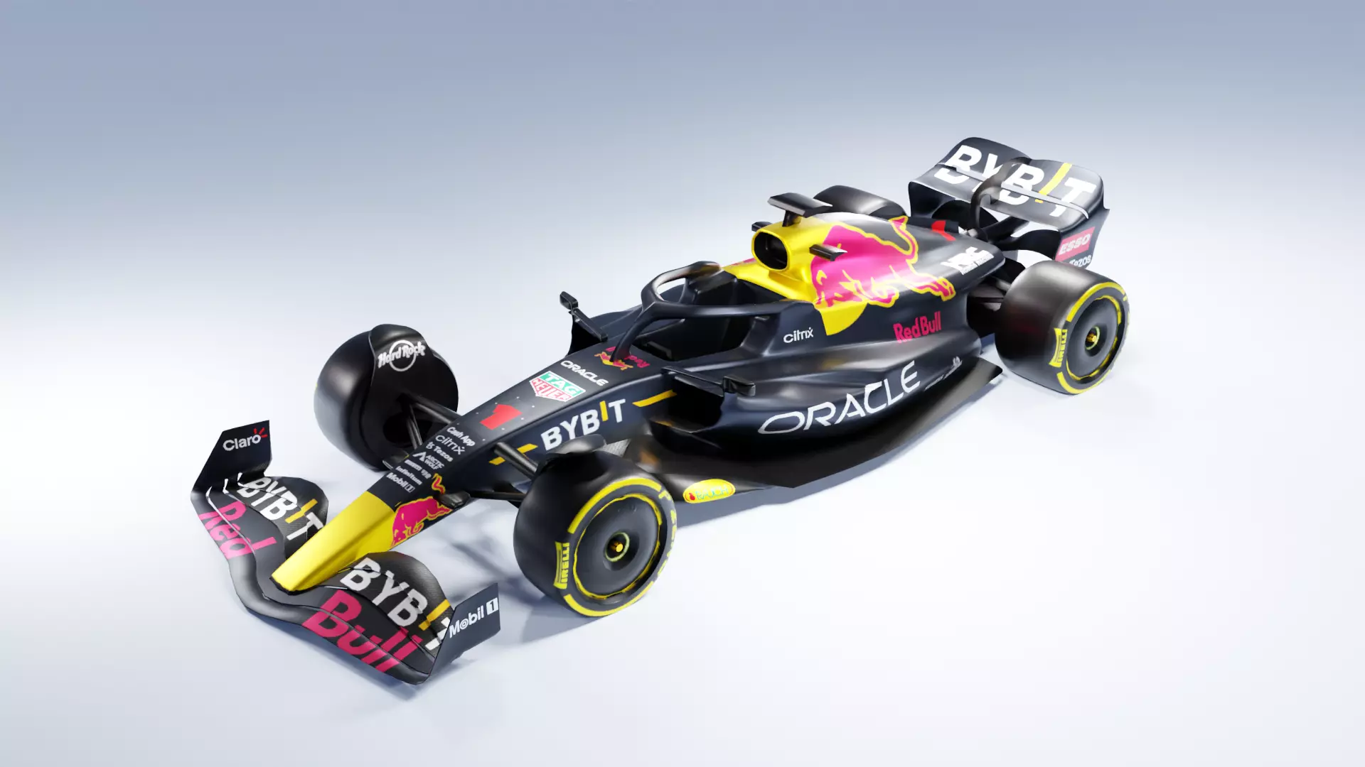 Formula 1 Red Bull Max Verstappen Low Poly and High Poly RB18 Low-poly 3D model_0