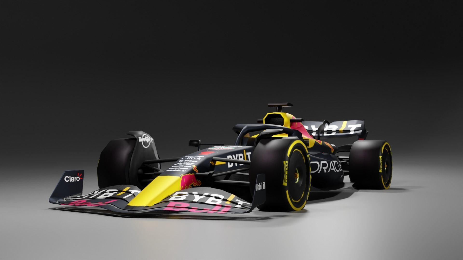 Formula 1 Red Bull Max Verstappen Low Poly and High Poly RB18 Low-poly 3D model_6