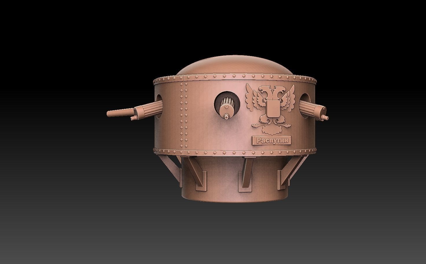 Tsar Tank Turret 3D print model_5