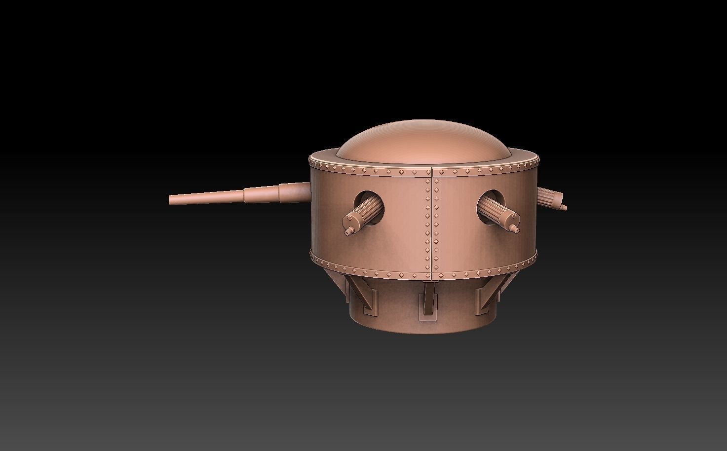 Tsar Tank Turret 3D print model_2