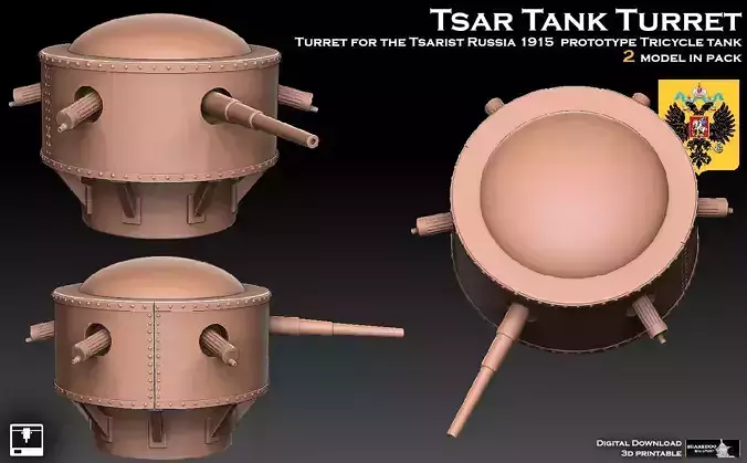Tsar Tank Turret 3D print model