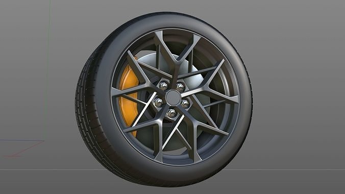 Mustang mach 1 wheels 3D model