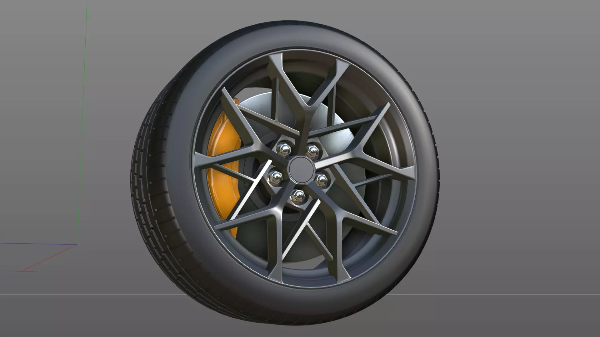 Mustang mach 1 wheels 3D model