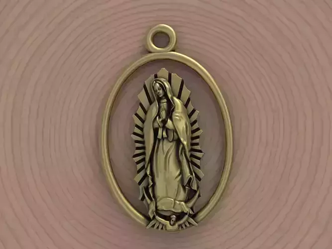Virgin of Guadalupe Pendant - Pendiente Virgen de Guadalupe