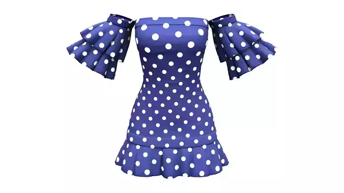 Flaring Sleeves Off Shoulder Strapless Dress