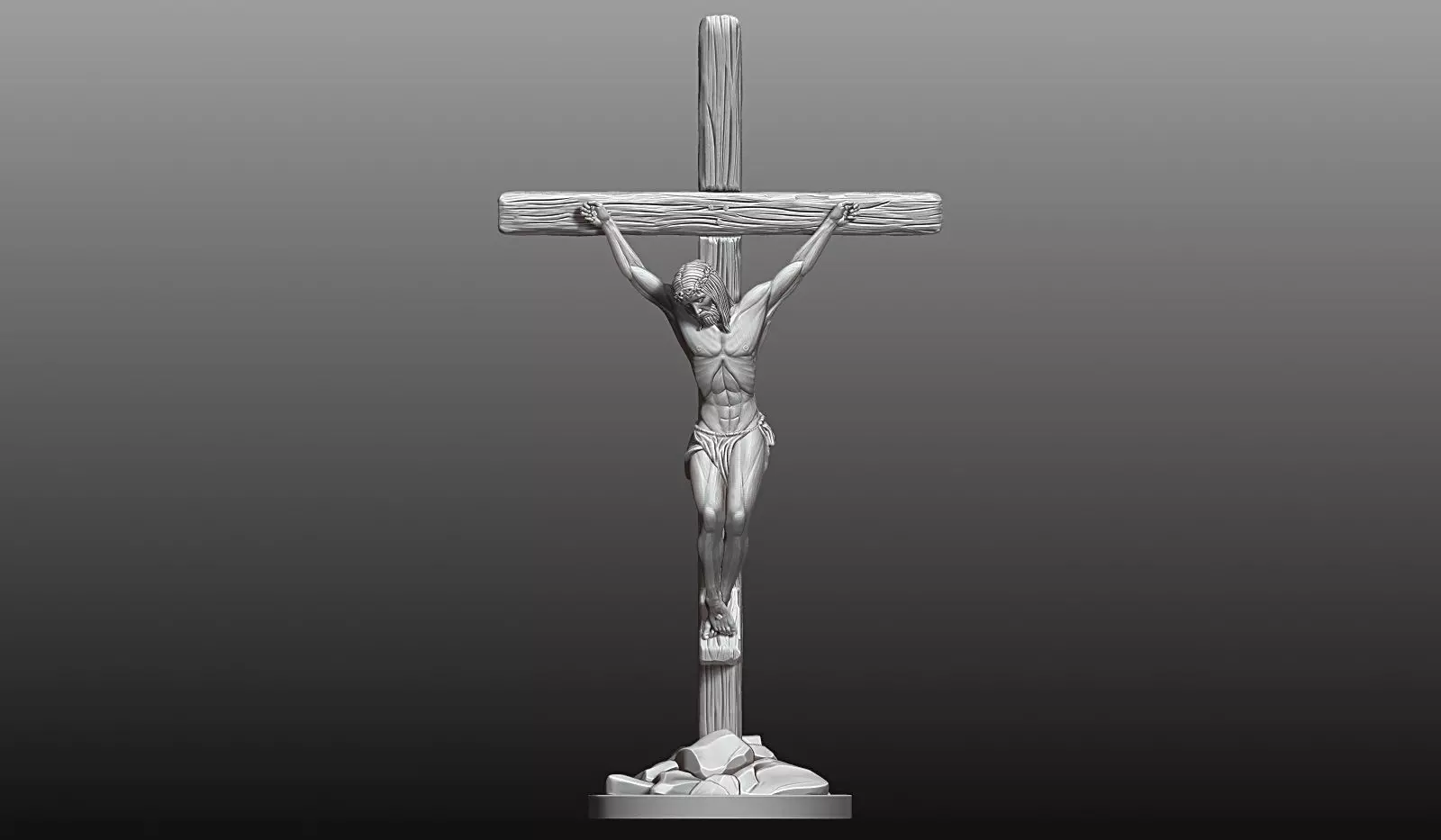 Jesus cross 3D print model_0