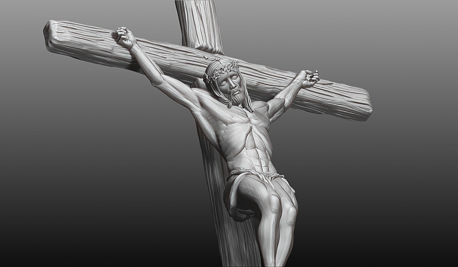 Jesus cross 3D print model_2