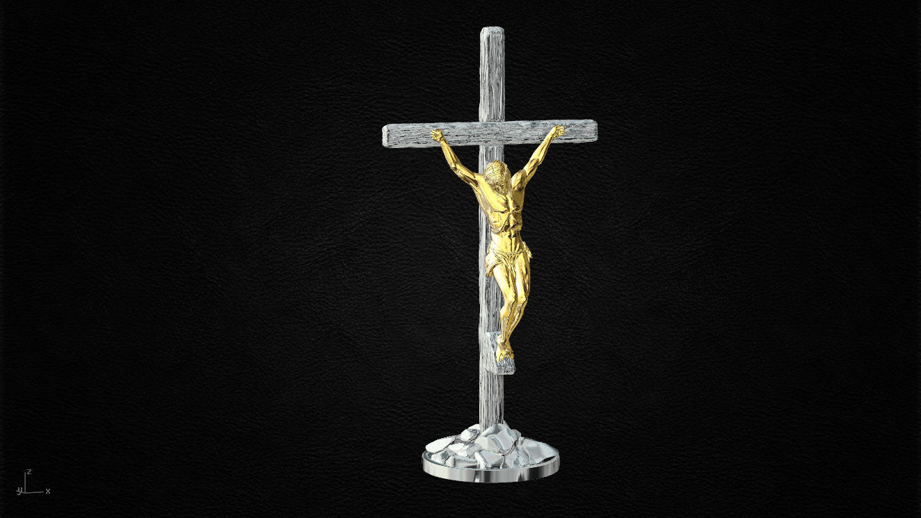 Jesus cross 3D print model_7