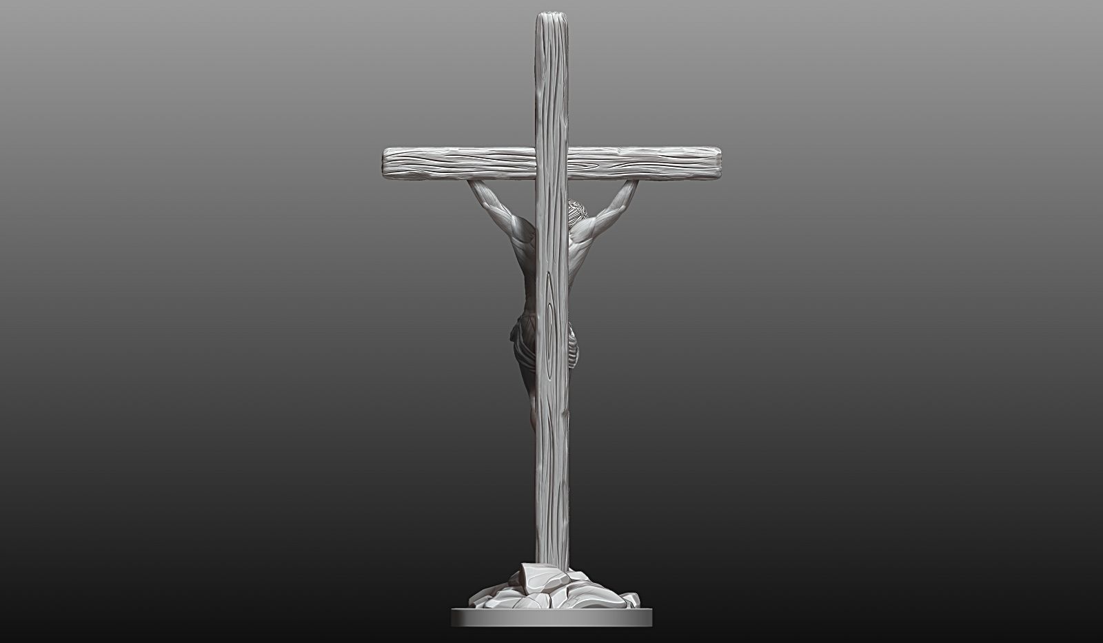 Jesus cross 3D print model_4