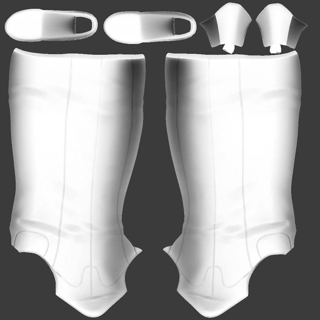 Brown Suede High Heel Thigh Boots Low-poly 3D model_12