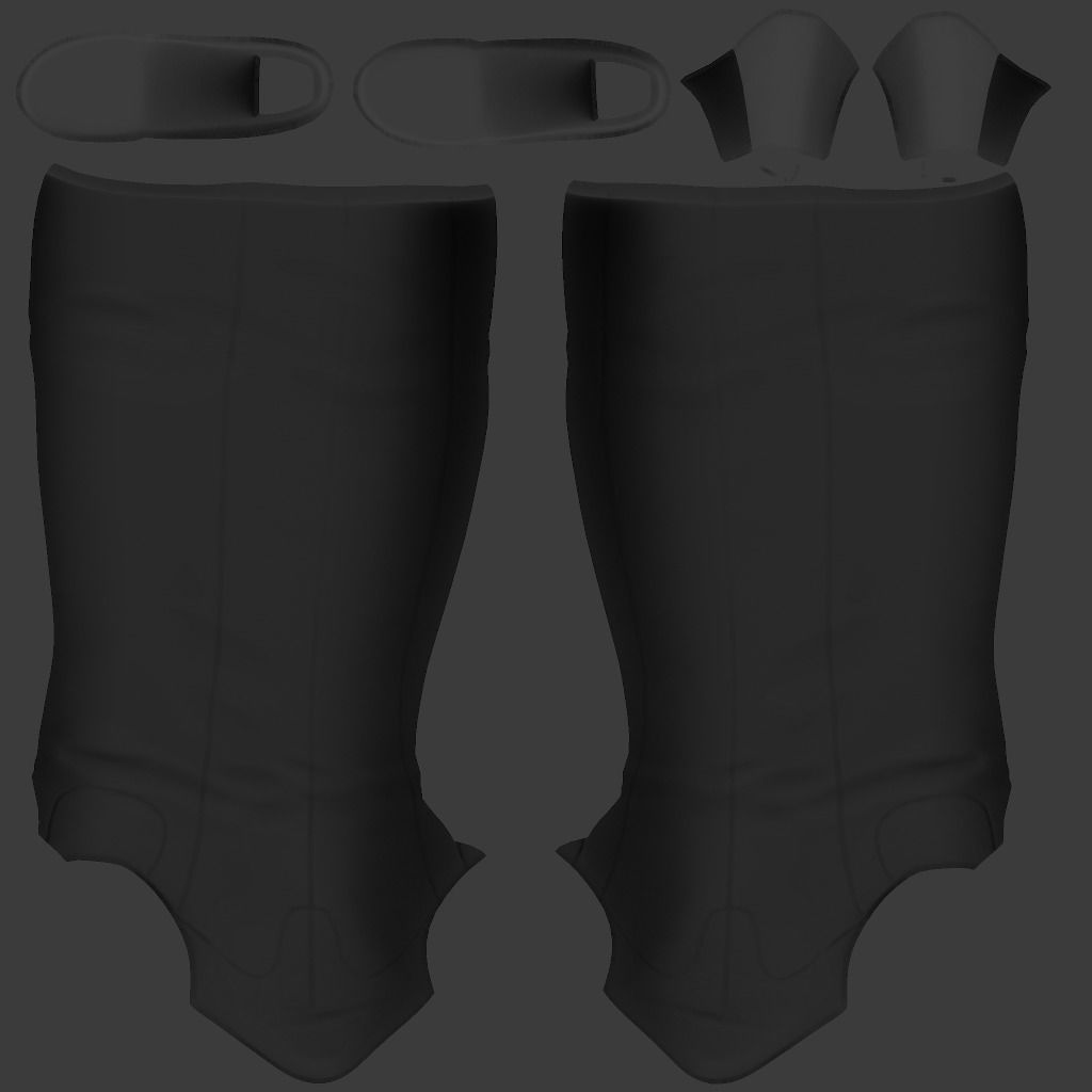 Brown Suede High Heel Thigh Boots Low-poly 3D model_11