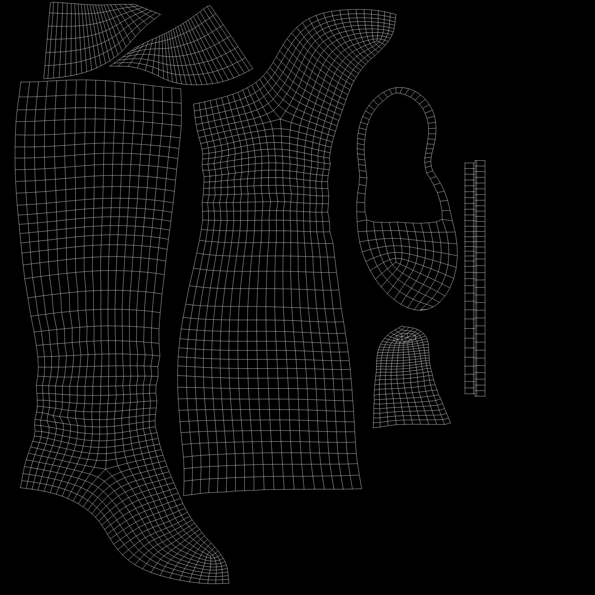 Futuristic Spaceship Full Uniform Low-poly 3D model_13