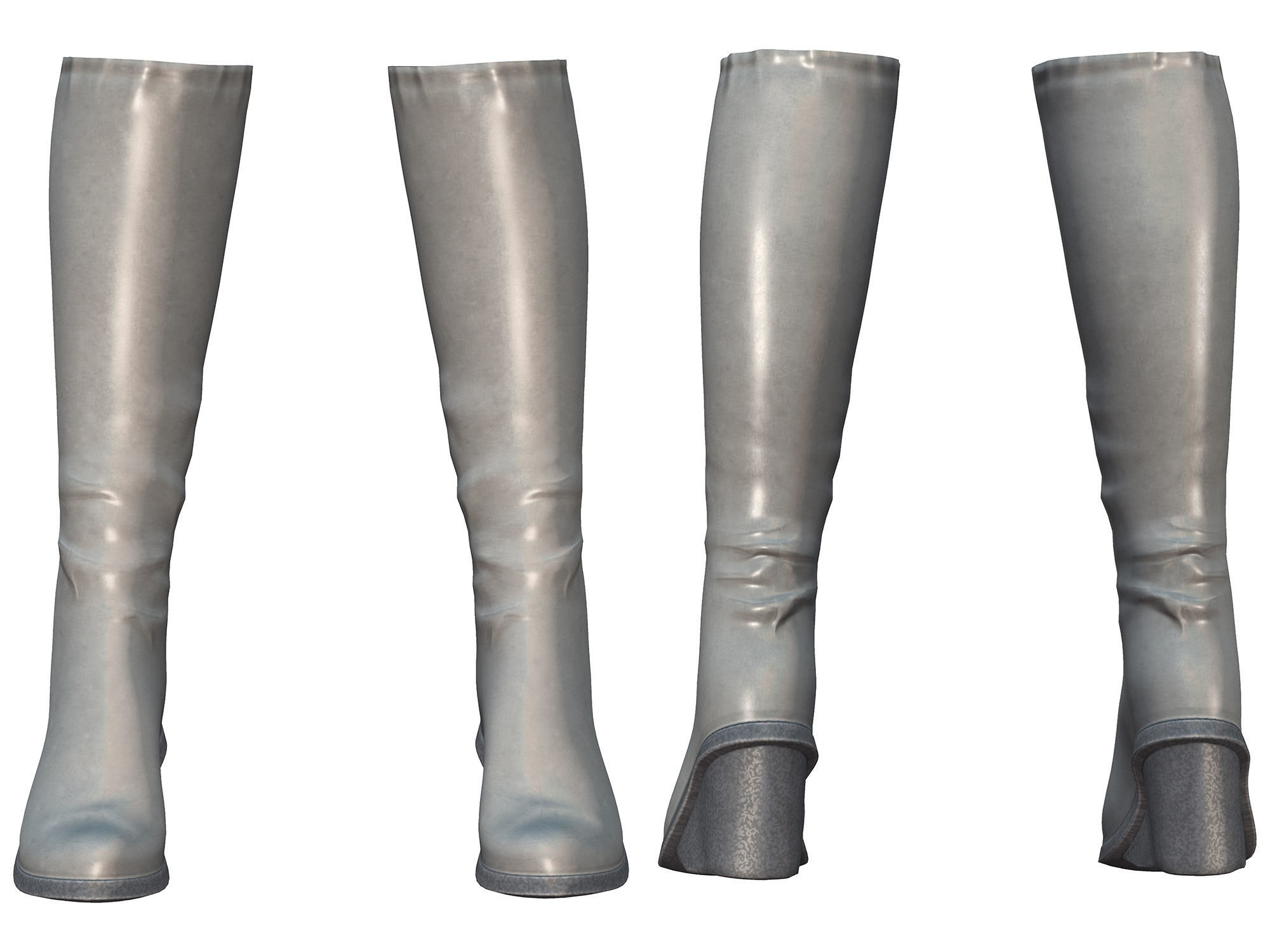 Futuristic Spaceship Full Uniform Low-poly 3D model_5