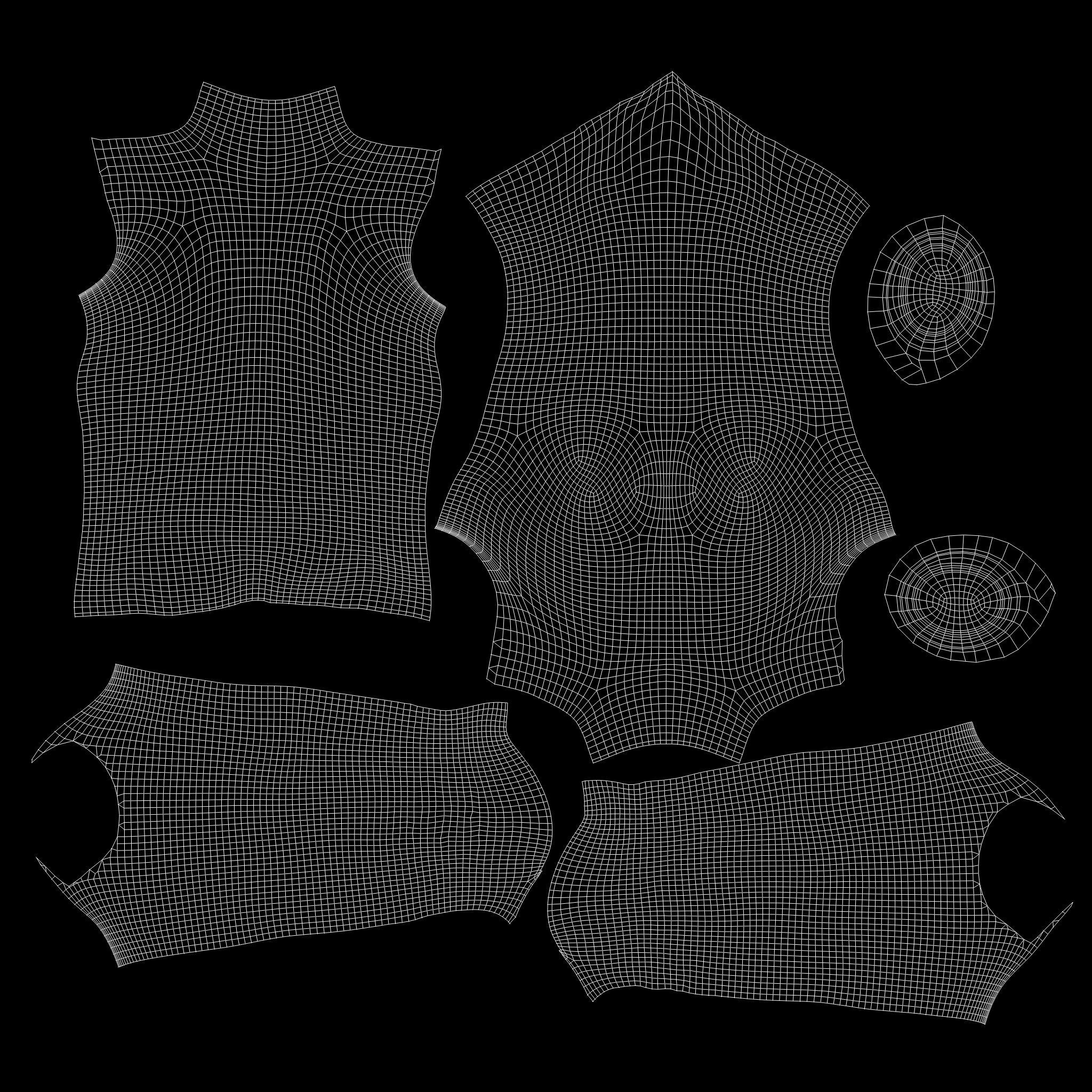 Futuristic Spaceship Full Uniform Low-poly 3D model_15