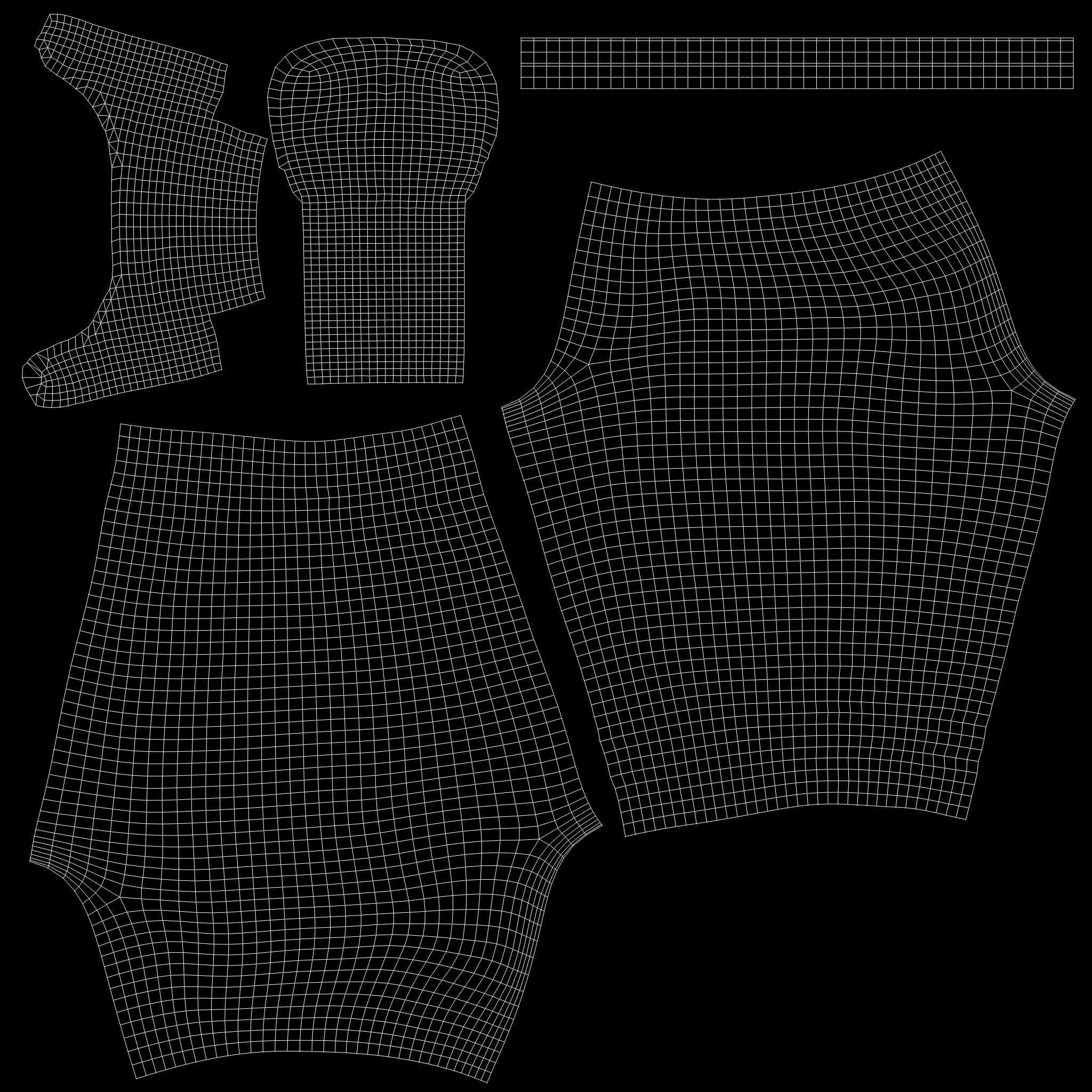 Futuristic Spaceship Full Uniform Low-poly 3D model_14