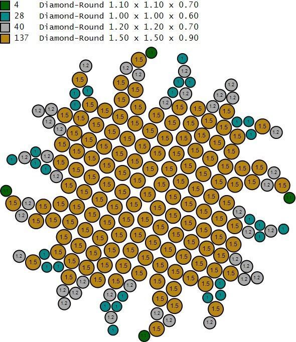 sun pendant with gems  model  273 3D print model_6