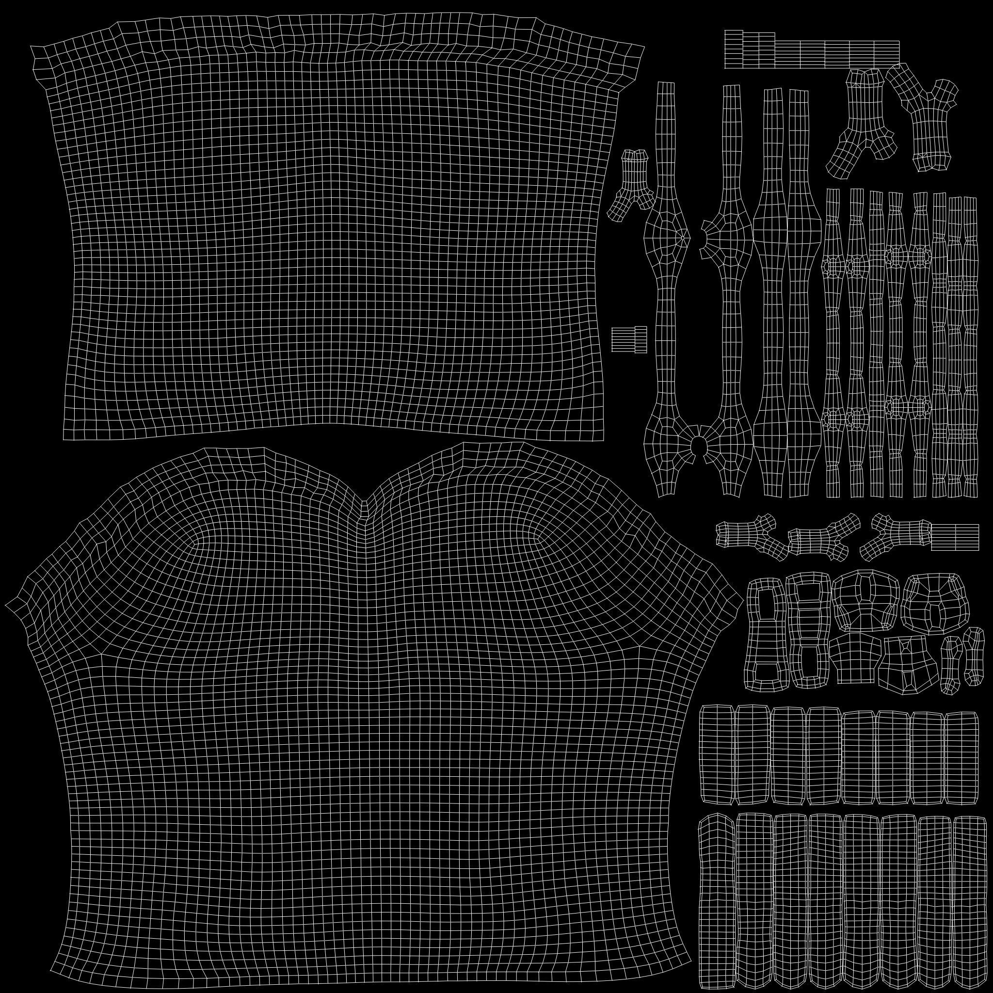 Black Leather Underbust Victorian Corset Top Low-poly 3D model_14