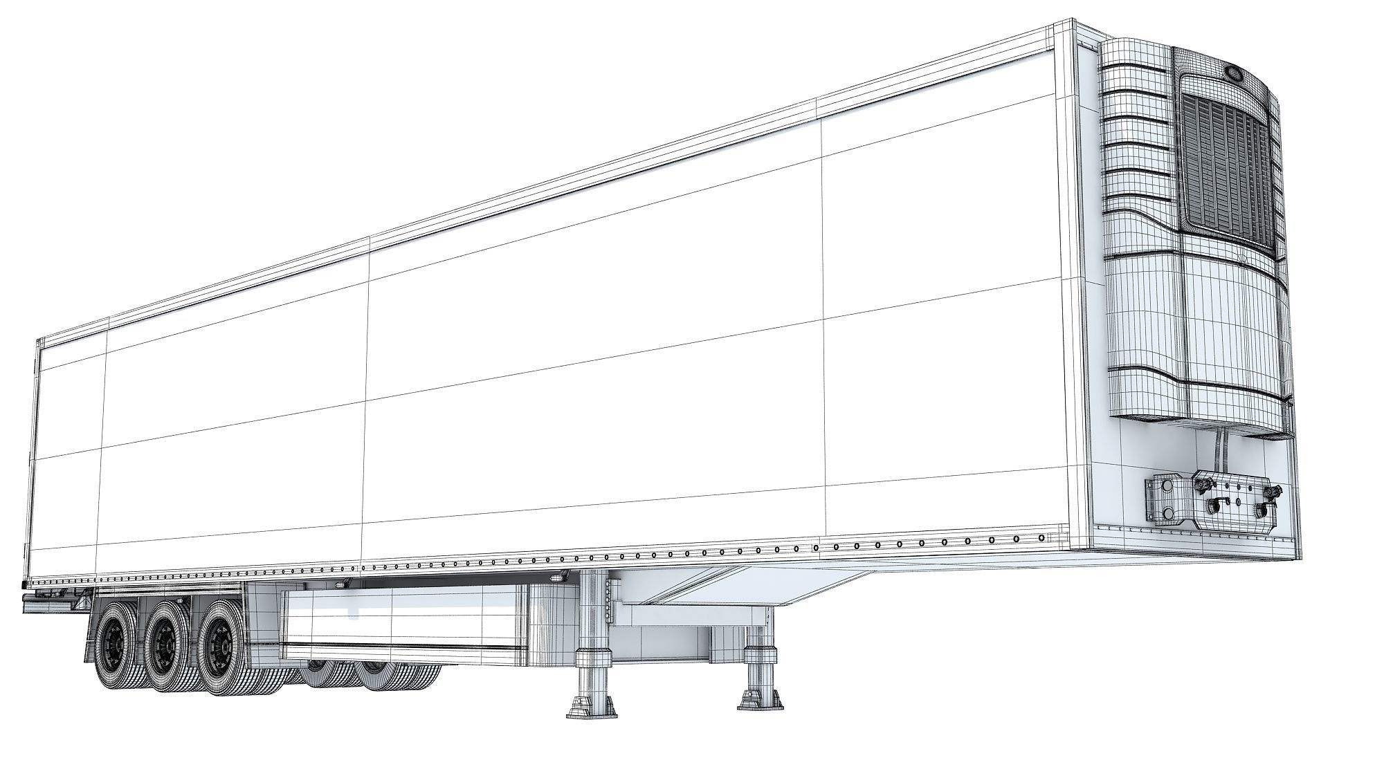 Refrigerator Semi Trailer 3D model_15