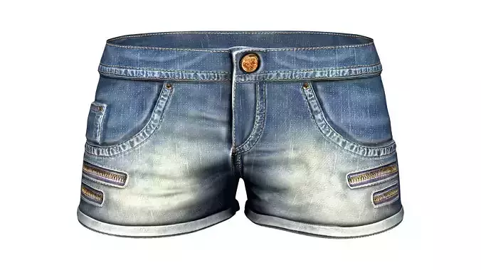 Casual Stylish Short Blue Diesel Jeans