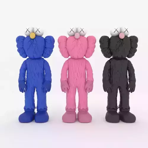 Kaws Best Friend Forever BFF Low-poly Corona Vray