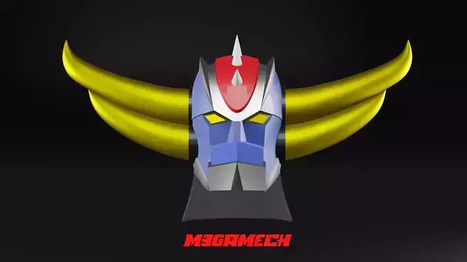 Grendizer Goldorak anime classic head helmet printable wearable