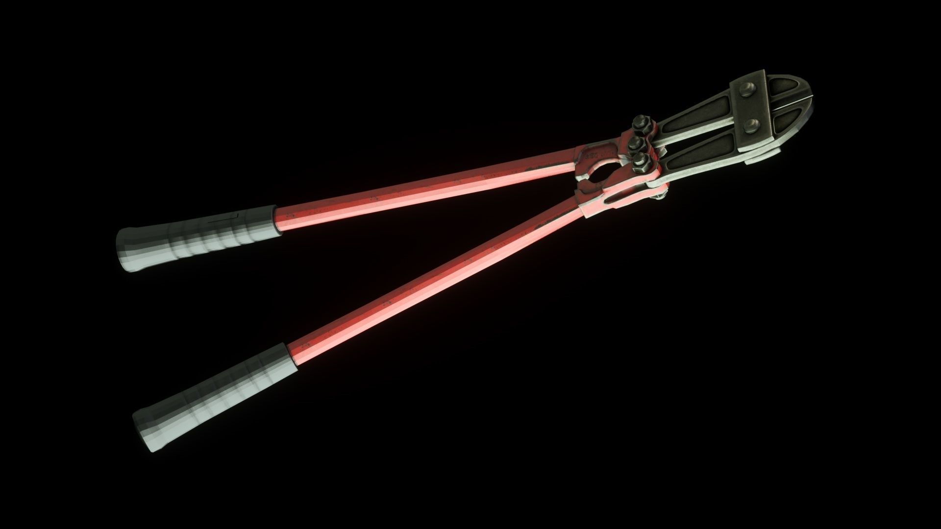 hardware-tools Pipe-handle-bolt-cutter pliers Low-poly 3D model_2