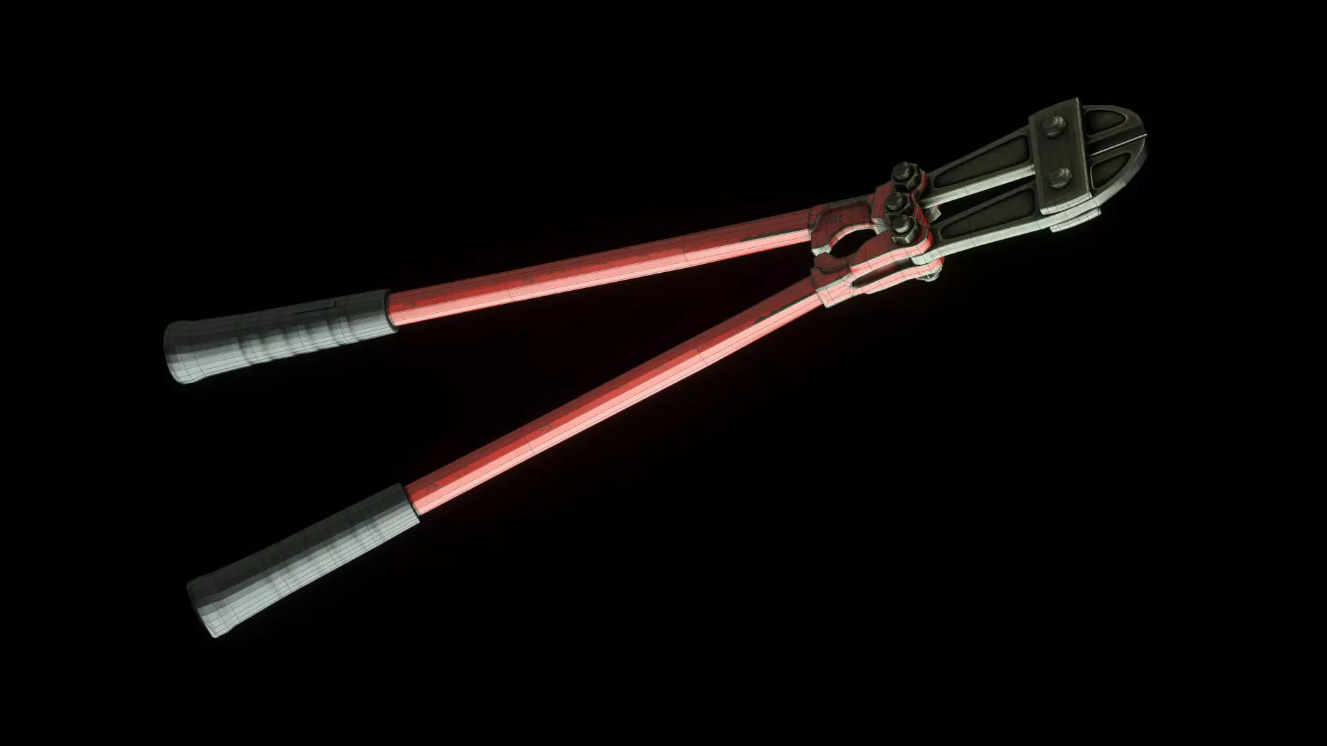 hardware-tools Pipe-handle-bolt-cutter pliers Low-poly 3D model_0