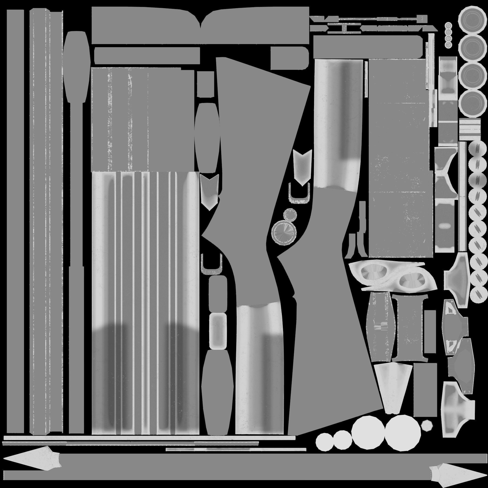 Modern Cross Bow With Binocular Low-poly 3D model_12