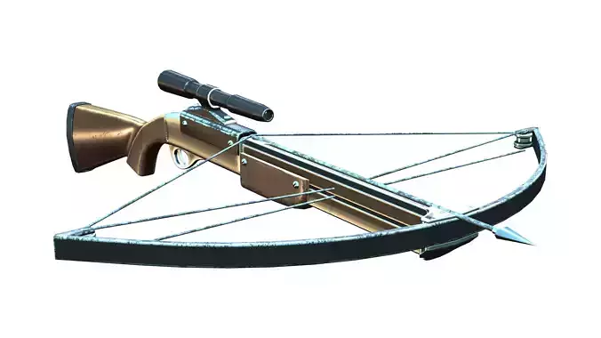 Modern Cross Bow With Binocular Low-poly 3D model