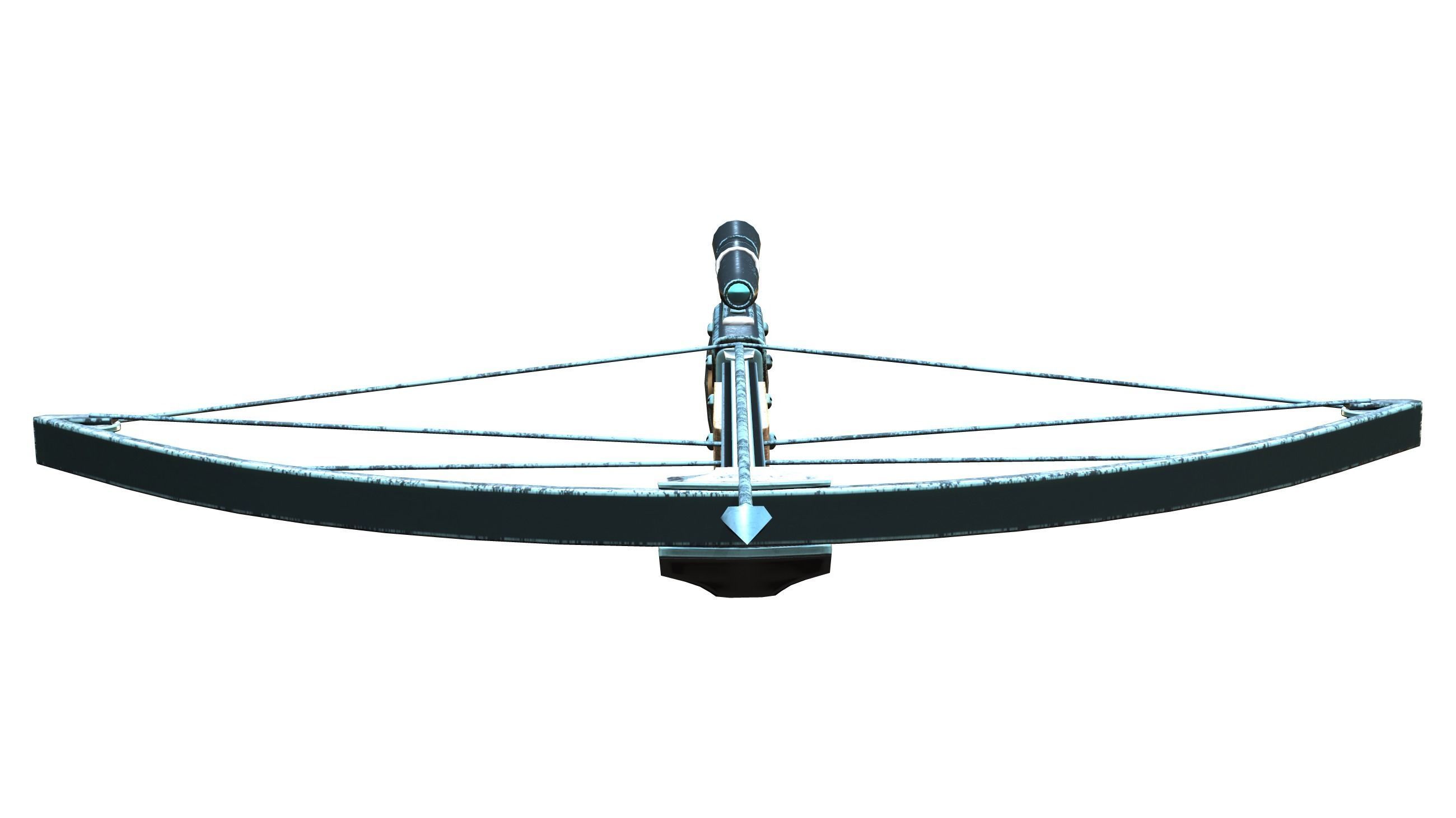 Modern Cross Bow With Binocular Low-poly 3D model_2