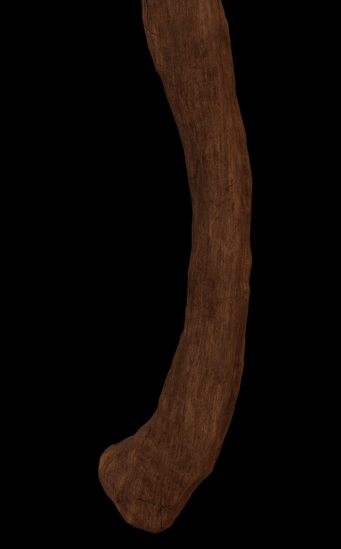 detailed realistic wooden ax 3D model_5