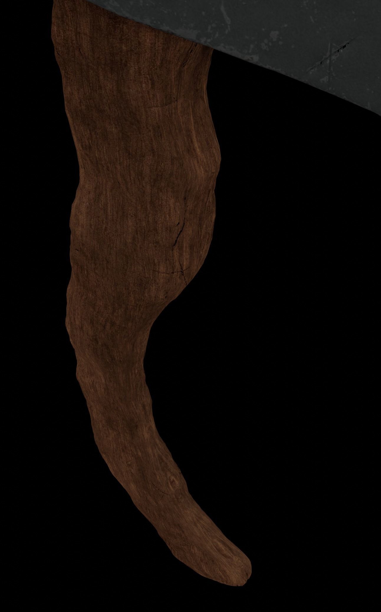 detailed realistic wooden ax 3D model_7