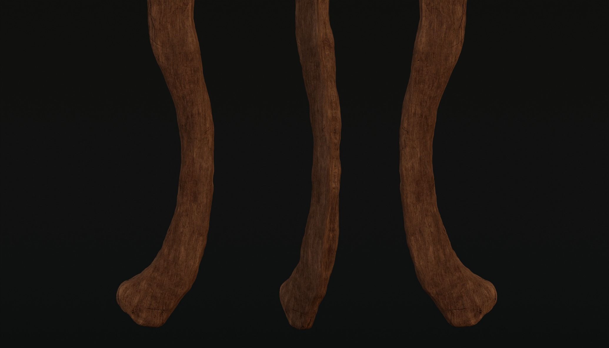 detailed realistic wooden ax 3D model_6