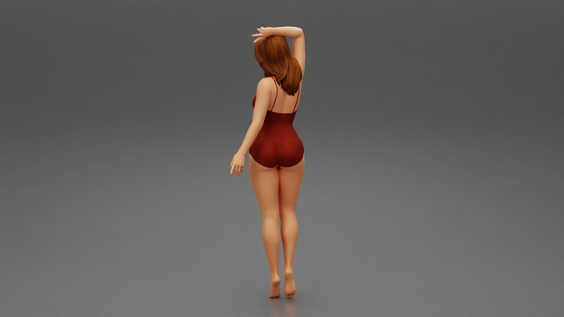 Young Fashion Model Posing in Swimsuit 3D print model_4