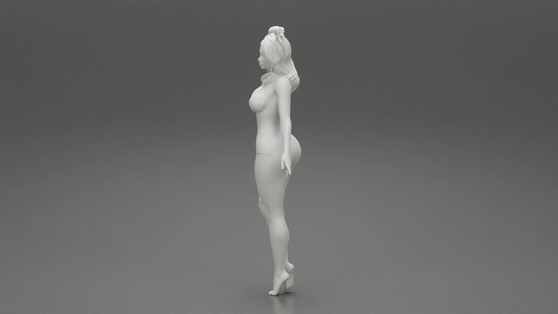 Young Fashion Model Posing in Swimsuit 3D print model_11