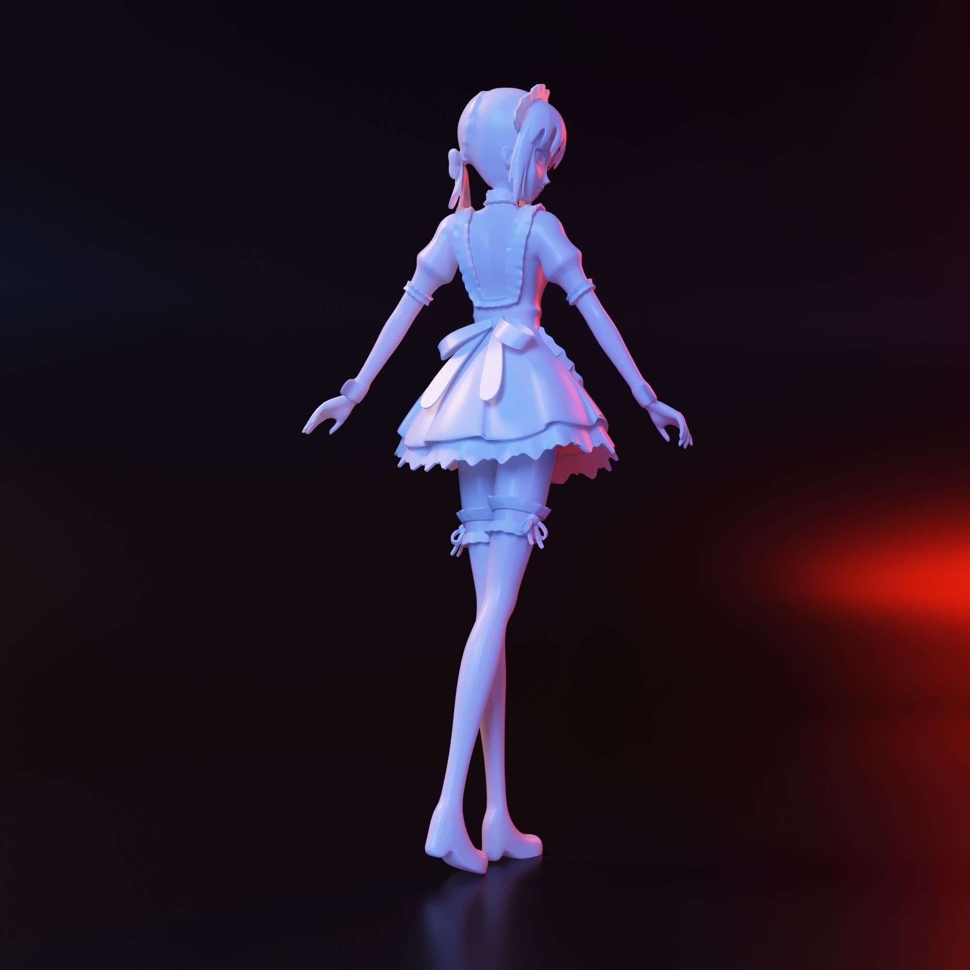 anime girl 3D print model_1