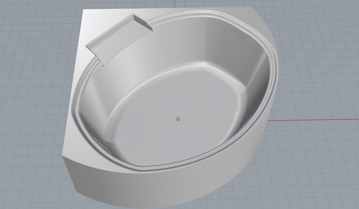 a corner bathtub 3D model_1