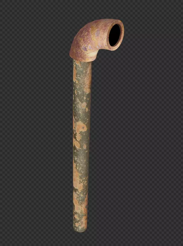 Rusty Pipe Free low-poly 3D model_0