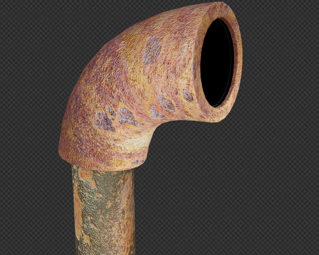 Rusty Pipe Free low-poly 3D model_1