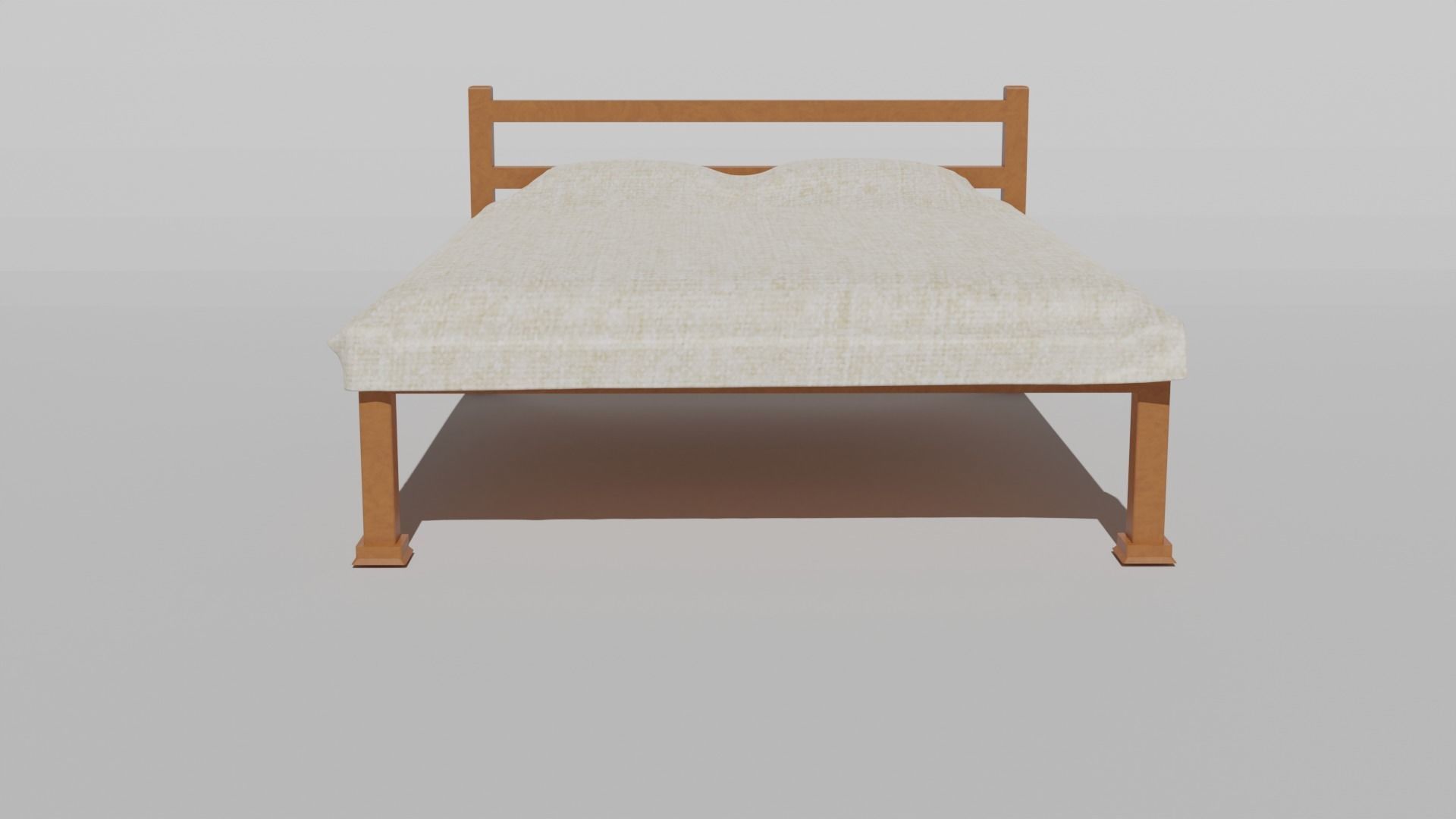 A normal high-poly bed model 3D model_2