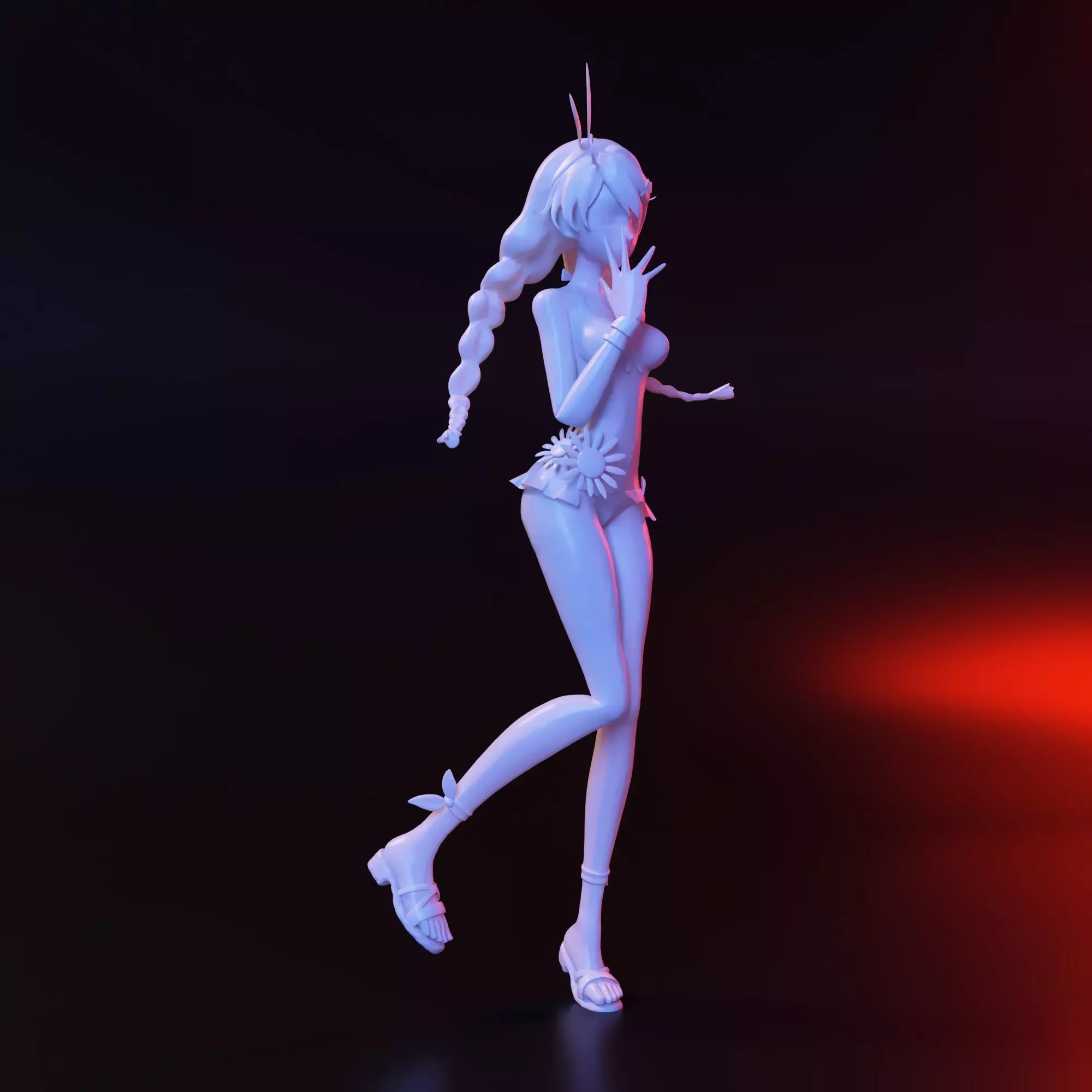 Anime girl 3D print model