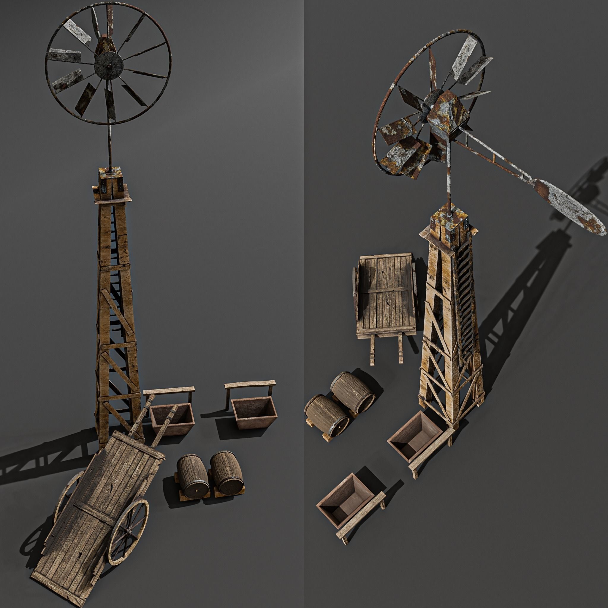 wester city detail Low-poly 3D model 01 Low-poly 3D model_8