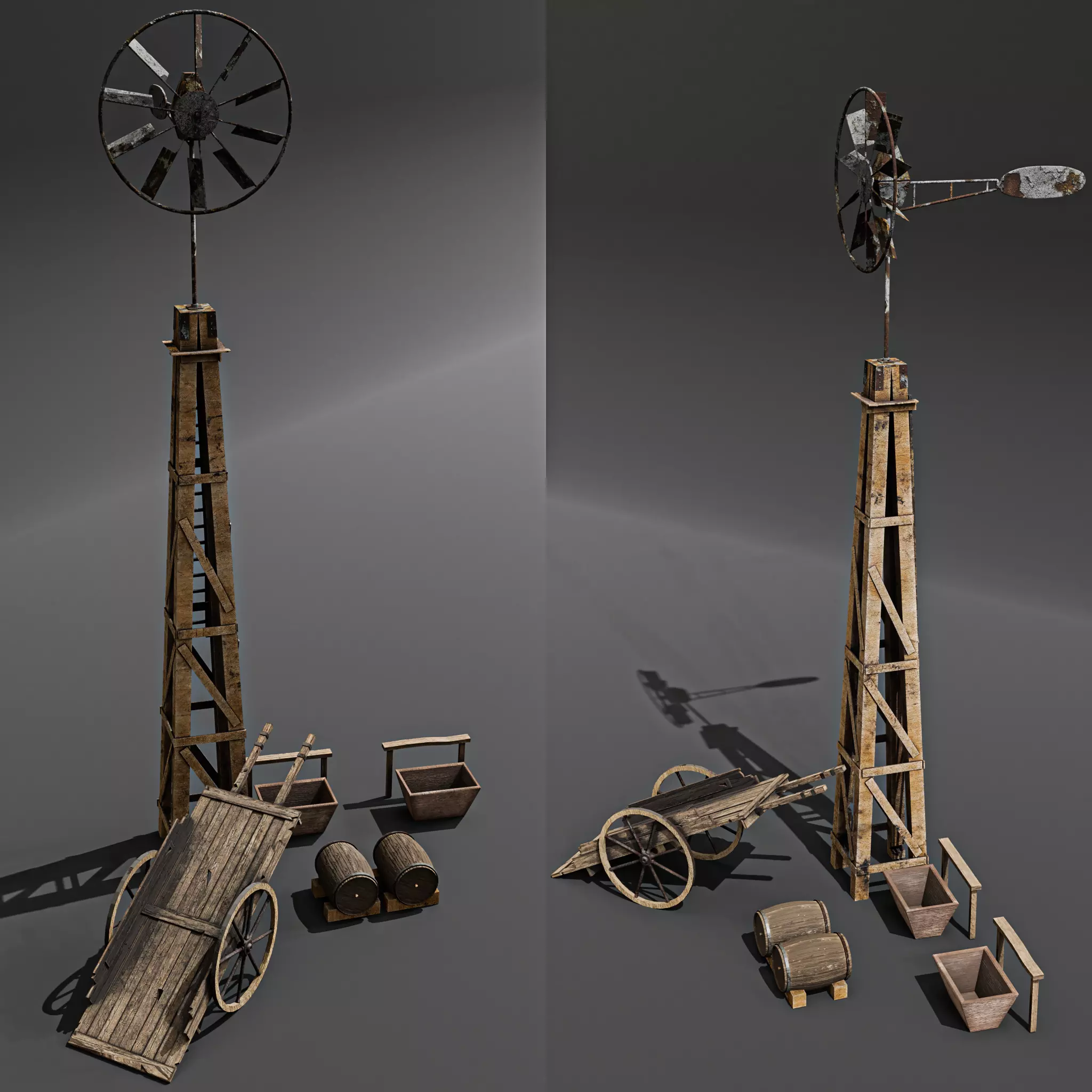 wester city detail Low-poly 3D model 01 Low-poly 3D model_0