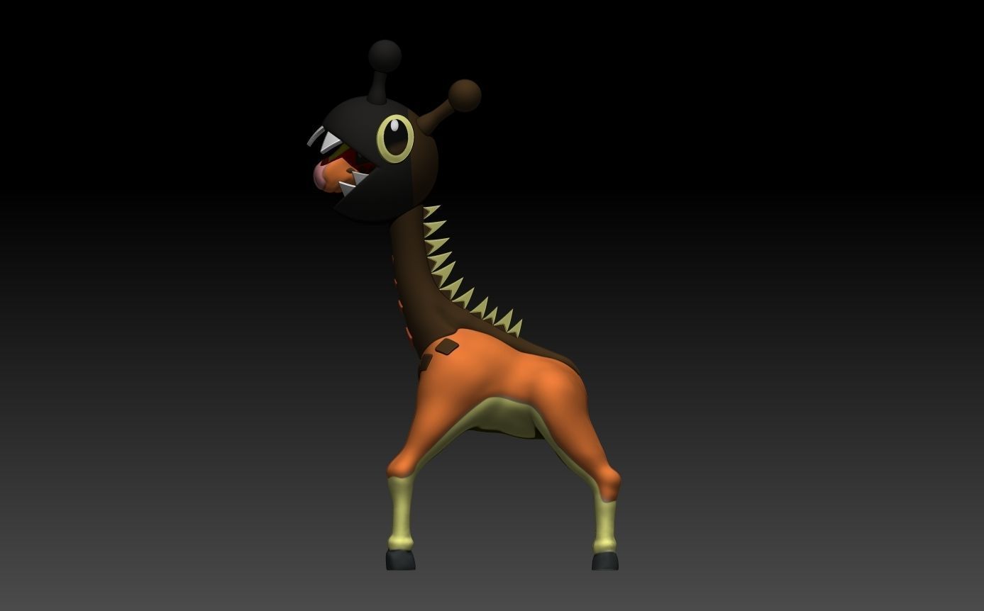 Farigiraf cartoon giraffe 3D print model_7