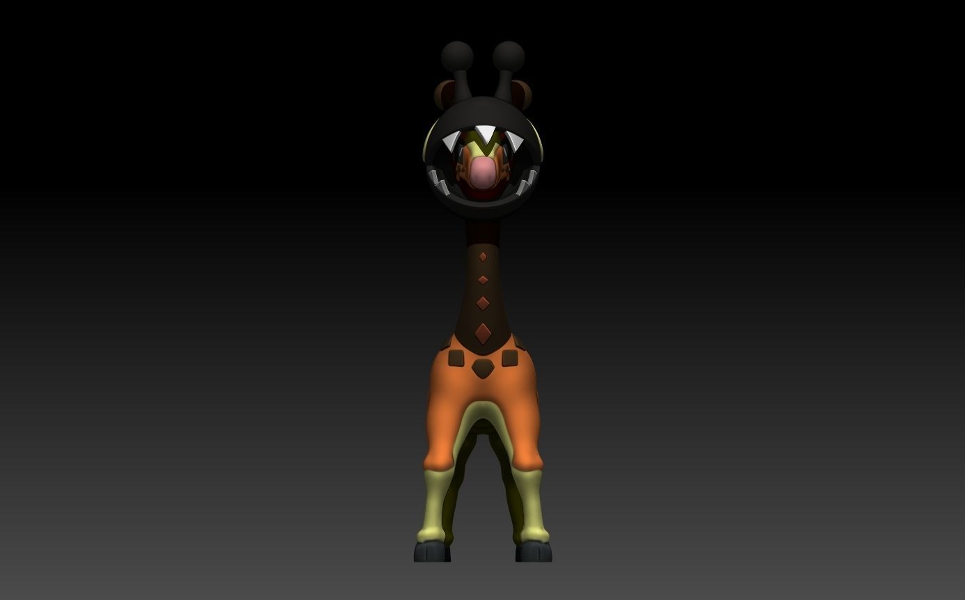 Farigiraf cartoon giraffe 3D print model_5