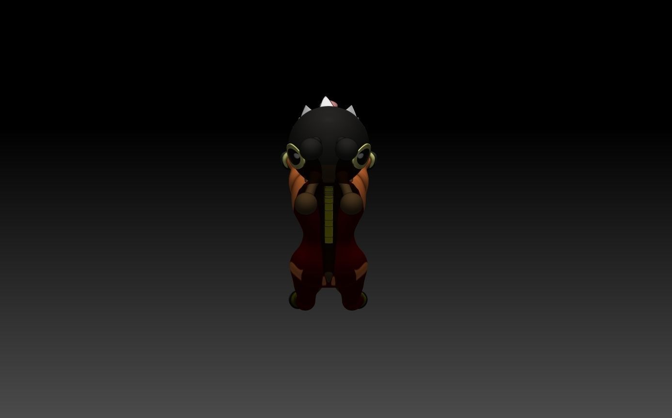 Farigiraf cartoon giraffe 3D print model_11