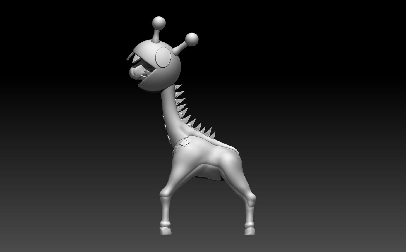 Farigiraf cartoon giraffe 3D print model_8