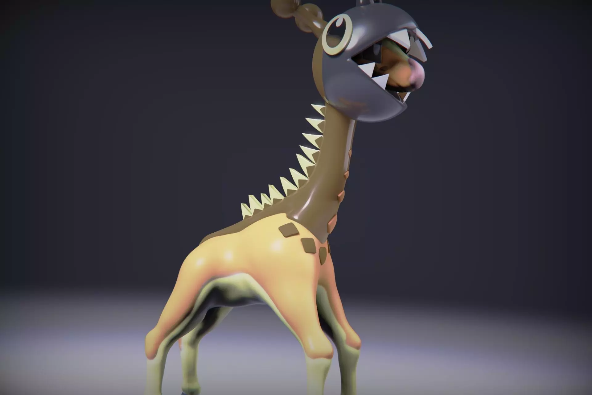 Farigiraf cartoon giraffe 3D print model_0