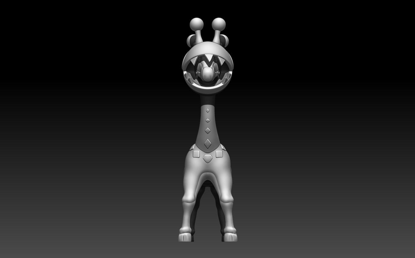 Farigiraf cartoon giraffe 3D print model_6